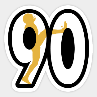 the number 90 t.j. watt Sticker